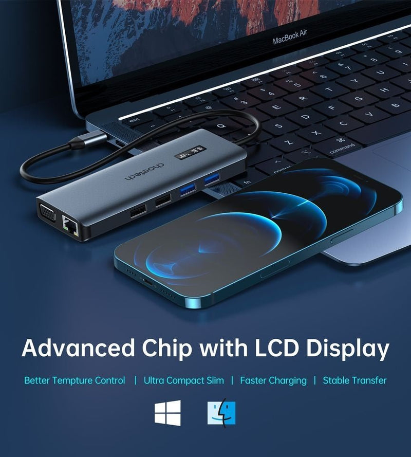 CHOETECH HUB - M26 12 - in - 1 USB - C Multiport Adapter - danozdirect