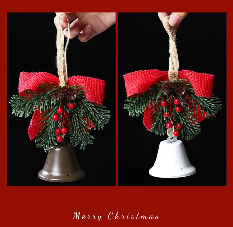 Christmas gift Christmas Bell Bow Pendant four pieces - danozdirect