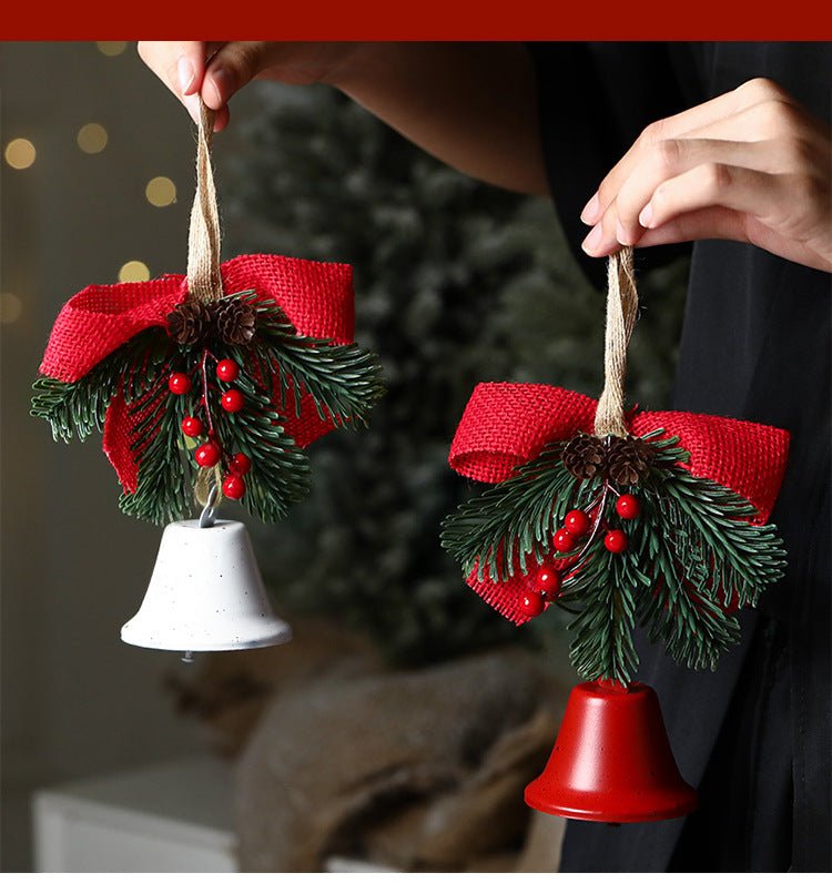 Christmas gift Christmas Bell Bow Pendant four pieces - danozdirect