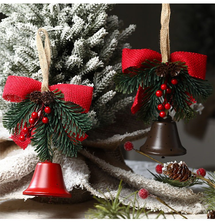Christmas gift Christmas Bell Bow Pendant four pieces - danozdirect