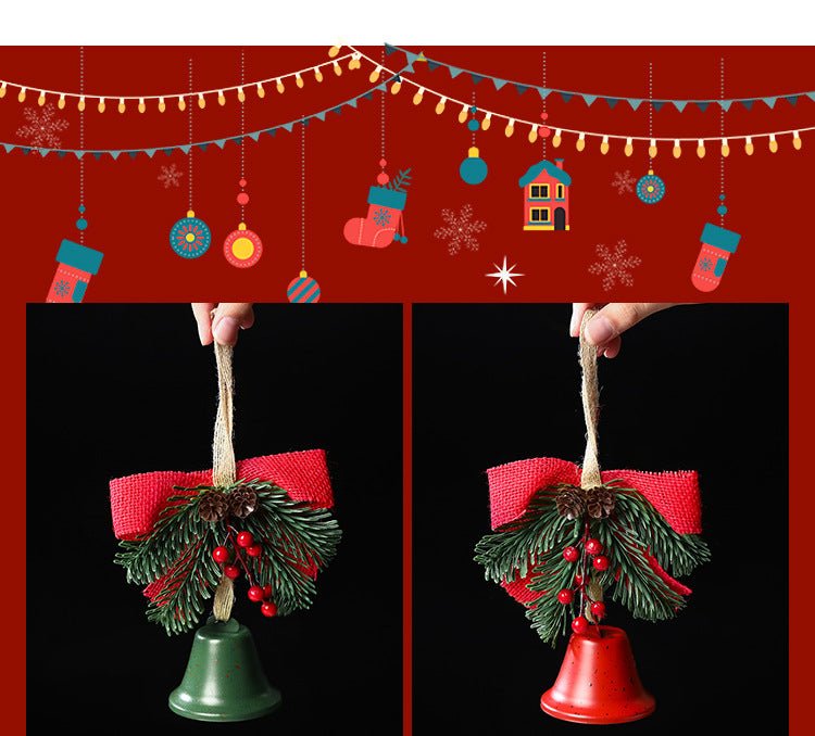 Christmas gift Christmas Bell Bow Pendant four pieces - danozdirect