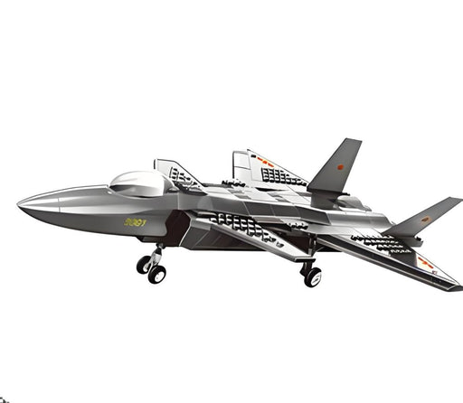 Christmas gift J - 20 Stealth Fighter Jet Building Blocks Set, 229 Pieces Military Aircraft Model Kit for Kids Aged 6+ & Enthusiasts（J20 fighter） - danozdirect