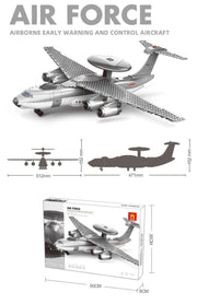 Christmas gift KJ2000 Airborne Early Warning Aircraft Building Blocks Set, 199 Pieces Military Model Kit for Kids Aged 6+ & Enthusiasts（KJ2000 early warning aircraft） - danozdirect