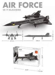 Christmas gift SR - 71 Blackbird Reconnaissance Aircraft Building Blocks Set, 183 Pieces Military Model Kit for Kids Aged 6+ & Enthusiasts（SQ71 reconnaissance plane） - danozdirect