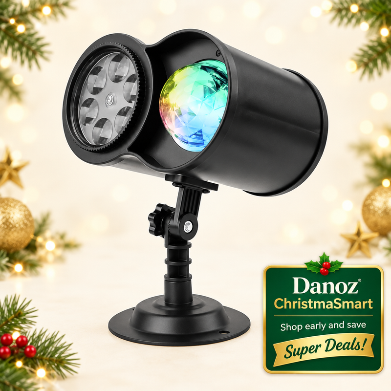 🎄 Danoz ChristmaSmart | Dual-Lens LED Projection Light | Water Ripple Effects & Festive Patterns | Remote Control, Stake or Base Mount | Free Postage!