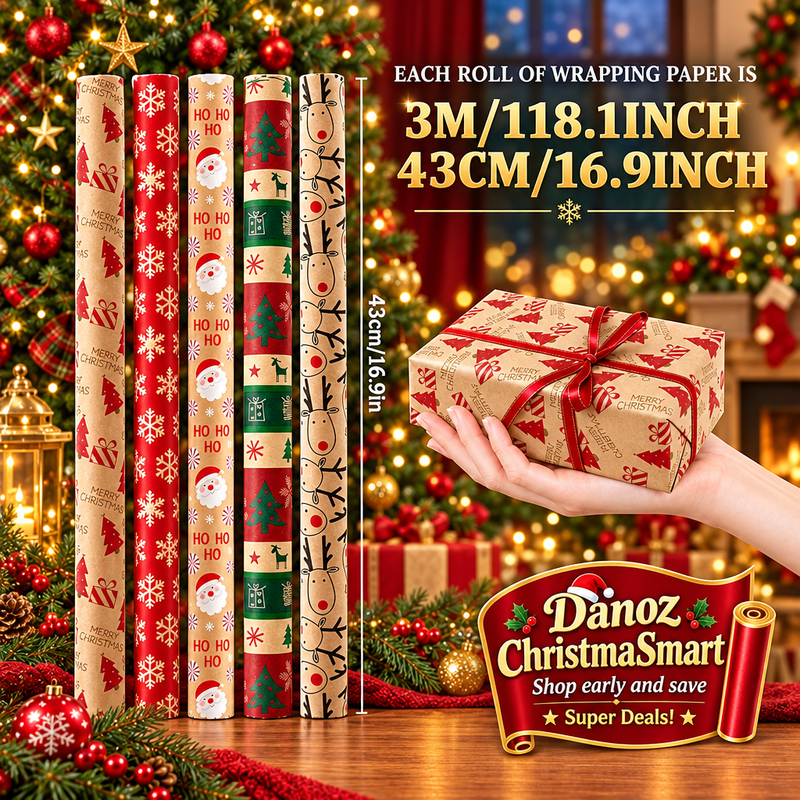 ChristmaSmart wrapping-paper dimensions image