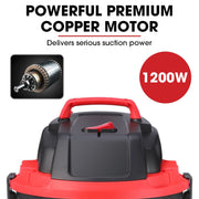 Clean your car, workshop, and carpets with Danoz Direct - Baumr - AG 30L 1200W Wet and Dry Vacuum Cleaner. With a built - in blower - danozdirect