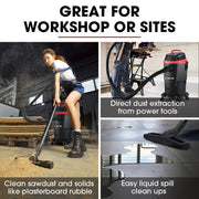 Clean your car, workshop, and carpets with Danoz Direct - Baumr - AG 30L 1200W Wet and Dry Vacuum Cleaner. With a built - in blower - danozdirect