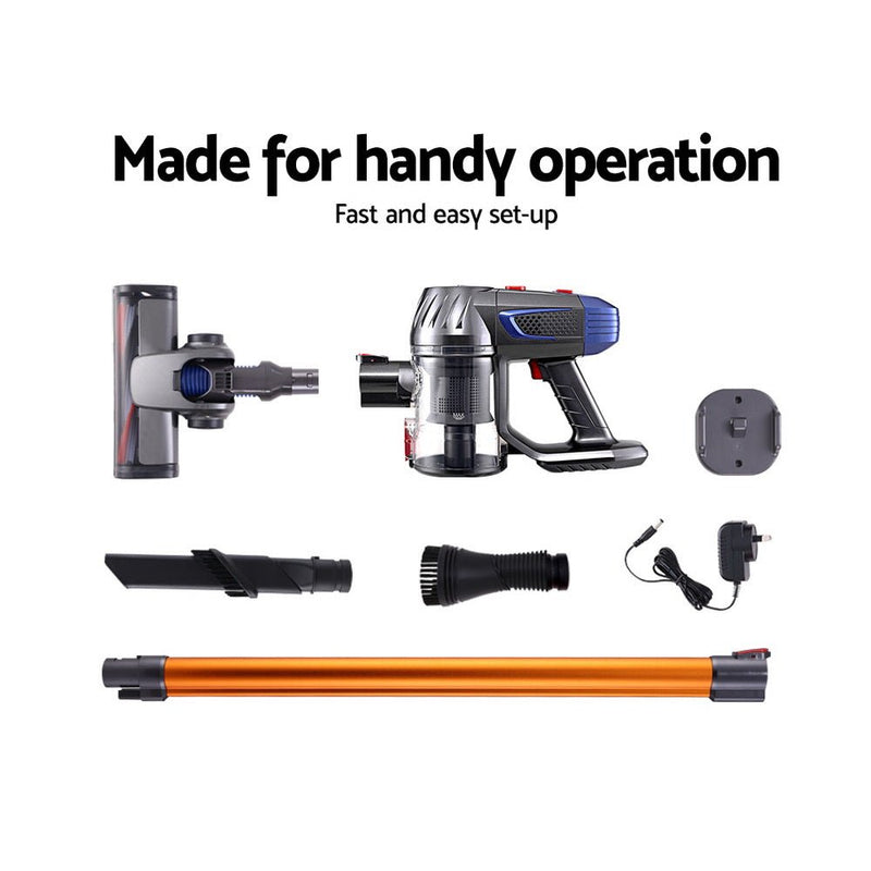 Clean your home with Danoz Direct - Devanti Handheld Vacuum Cleaner. With its powerful 150W motor and cordless design - danozdirect