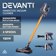 Clean your home with Danoz Direct - Devanti Handheld Vacuum Cleaner. With its powerful 150W motor and cordless design - danozdirect