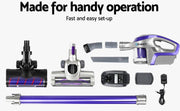 Conquer any mess with Danoz Direct - Devanti Handheld Vacuum Cleaner! Cordless, features a powerful roller brush head, to tackle any surface. - danozdirect