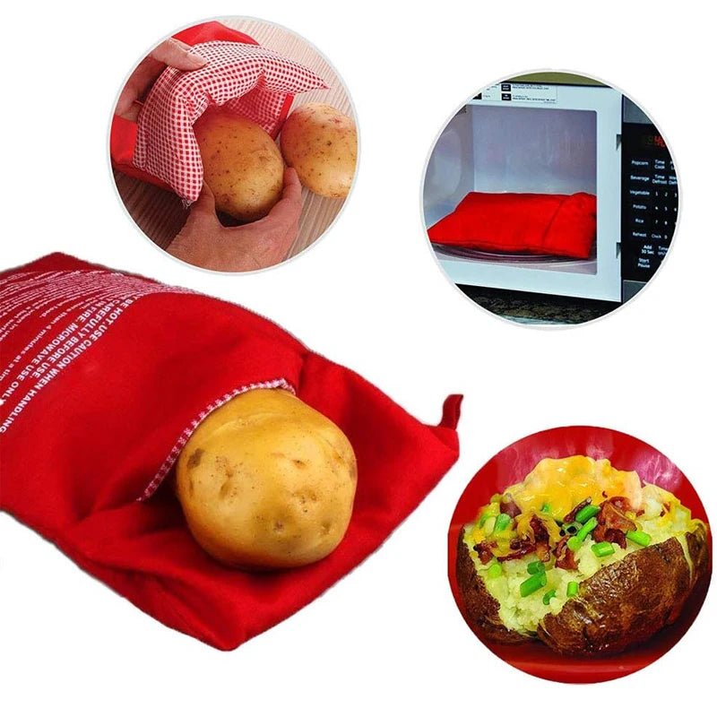 Cook perfect potatoes in just 4 minutes with Danoz PerfectSpuds - microwave potato bag! Simply add your potato, a splash of water, and let the magic happen. Buy 1 Get 1 Free! - danozdirect