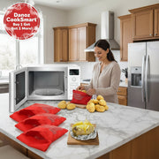 Cook perfect potatoes in just 4 minutes with Danoz PerfectSpuds - microwave potato bag! Simply add your potato, a splash of water, and let the magic happen. Buy 1 Get 1 Free! - danozdirect