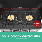 Create delicious meals on the go with Danoz Kitchen 🧑‍🍳🥘 Devanti Portable Gas Oven! Anywhere Anytime - danozdirect