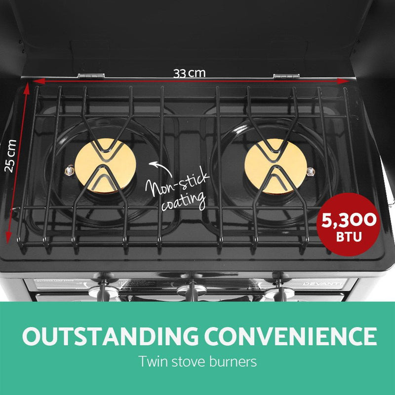 Create delicious meals on the go with Danoz Kitchen 🧑‍🍳🥘 Devanti Portable Gas Oven! Anywhere Anytime - danozdirect