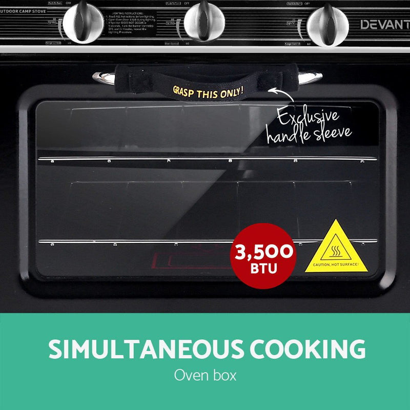Create delicious meals on the go with Danoz Kitchen 🧑‍🍳🥘 Devanti Portable Gas Oven! Anywhere Anytime - danozdirect