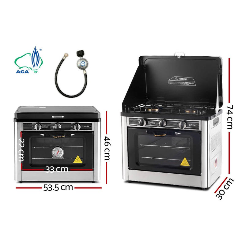 Create delicious meals on the go with Danoz Kitchen 🧑‍🍳🥘 Devanti Portable Gas Oven! Anywhere Anytime - danozdirect