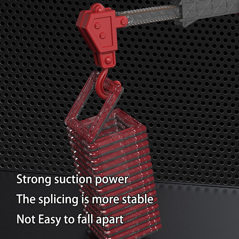 DanBaoLe Magnetic Fire Truck DIY Assembly Eneineering Vehicle with Music Lights Red Christmas Gift - danozdirect