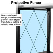 Danoz - 3 - Tier Black Foldable Kitchen Storage Rack No - Drill Microwave Oven Shelf Stand - danozdirect