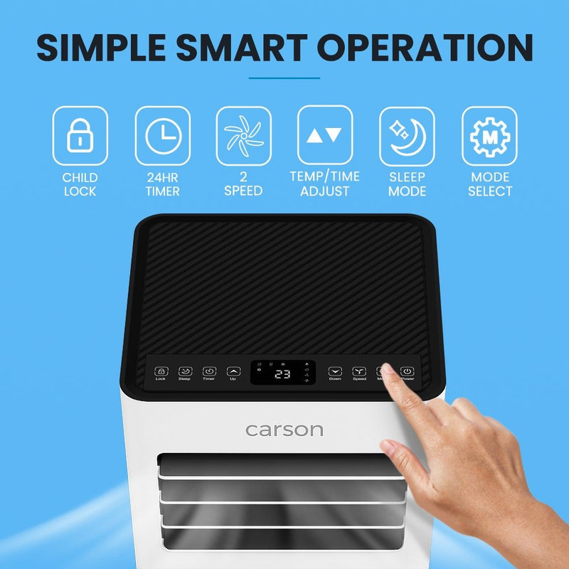 CARSON Bluetec Edition Portable Air Conditioner & Dehumidifier with Fan Mode - Quick Delivery! - danozdirect