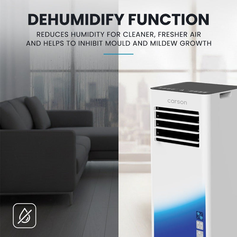 CARSON Bluetec Edition Portable Air Conditioner & Dehumidifier with Fan Mode - Quick Delivery! - danozdirect