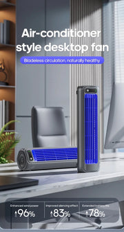 Danoz Air - Portable Air super cooler, Fan 2000mAh Quiet Desktop Tower Fan Wall Non - drilling Circulating Fan 3 Speeds Adjustable - danozdirect