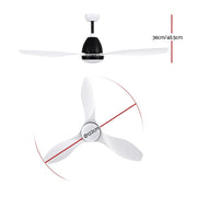 Danoz Appliances - Devanti 48'' Ceiling Fan DC Motor w/Light w/Remote - White - danozdirect