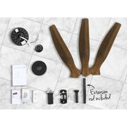 Danoz Appliances - Devanti 52'' Ceiling Fan AC Motor 3 Blades w/Remote - Dark Wood - danozdirect