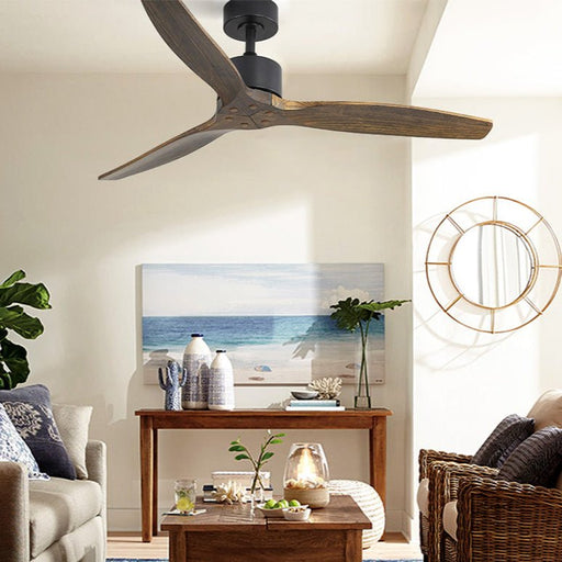 Danoz Appliances - Devanti 52'' Ceiling Fan AC Motor 3 Blades w/Remote - Dark Wood - danozdirect