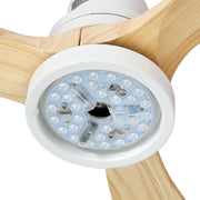 Danoz Appliances - Devanti 52'' Ceiling Fan AC Motor LED Light Remote - Light Wood - danozdirect