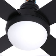 Danoz Appliances - Devanti 52'' Ceiling Fan AC Motor w/Light w/Remote - Black - danozdirect