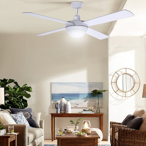 Danoz Appliances - Devanti 52'' Ceiling Fan AC Motor w/Light w/Remote - White - danozdirect