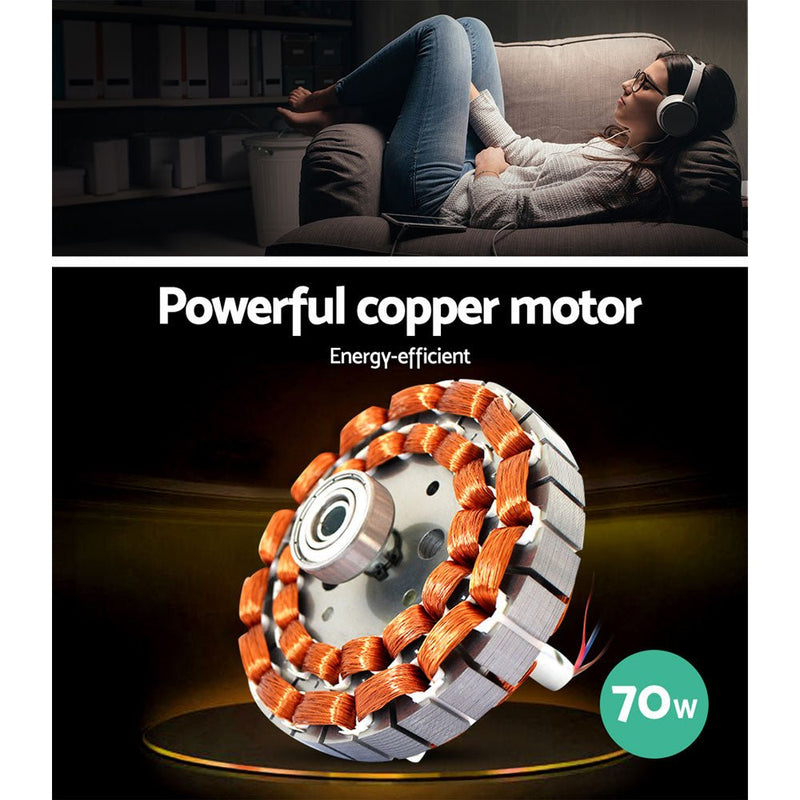 Danoz Appliances - Devanti 52'' Ceiling Fan AC Motor w/Light w/Remote - White - danozdirect