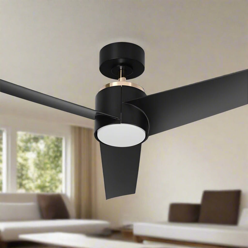 Danoz Appliances - Devanti 52'' Ceiling Fan DC Motor w/Light w/Remote - Black - danozdirect