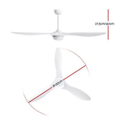 Danoz Appliances - Devanti 52'' Ceiling Fan DC Motor w/Light w/Remote - White - danozdirect