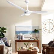 Danoz Appliances - Devanti 52'' Ceiling Fan DC Motor w/Light w/Remote - White - danozdirect