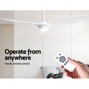 Danoz Appliances - Devanti 52'' Ceiling Fan DC Motor w/Light w/Remote - White - danozdirect