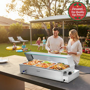 Danoz Appliances - Devanti Commercial Food Warmer Bain Marie 3 Electric Buffet Pans - danozdirect