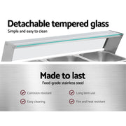 Danoz Appliances - Devanti Commercial Food Warmer Bain Marie 3 Electric Buffet Pans - danozdirect