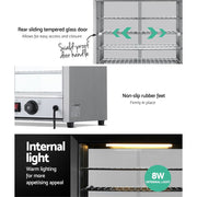 Danoz Appliances - Devanti Commercial Food Warmer Hot Display Showcase Cabinet 54cm - danozdirect