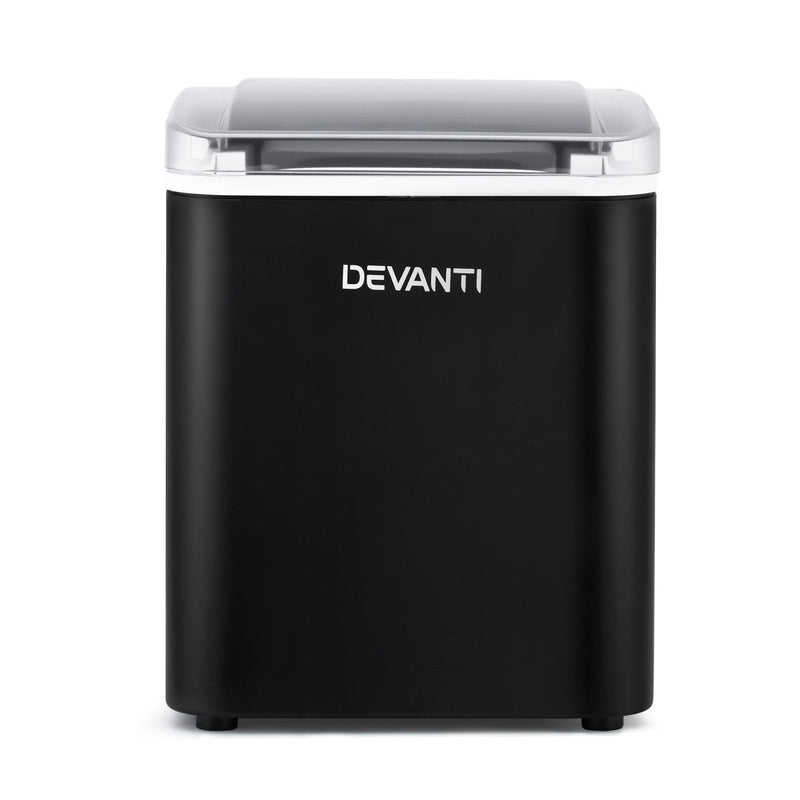 Danoz Appliances Devanti Ice Maker Machine Portable 12kg Countertop w/Self Cleaning 1.2L Black - danozdirect
