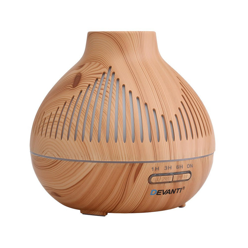 Danoz AromaSmart - Forest Light Wood Grain Ultrasonic Aroma Diffuser & Humidifier Combo - danozdirect