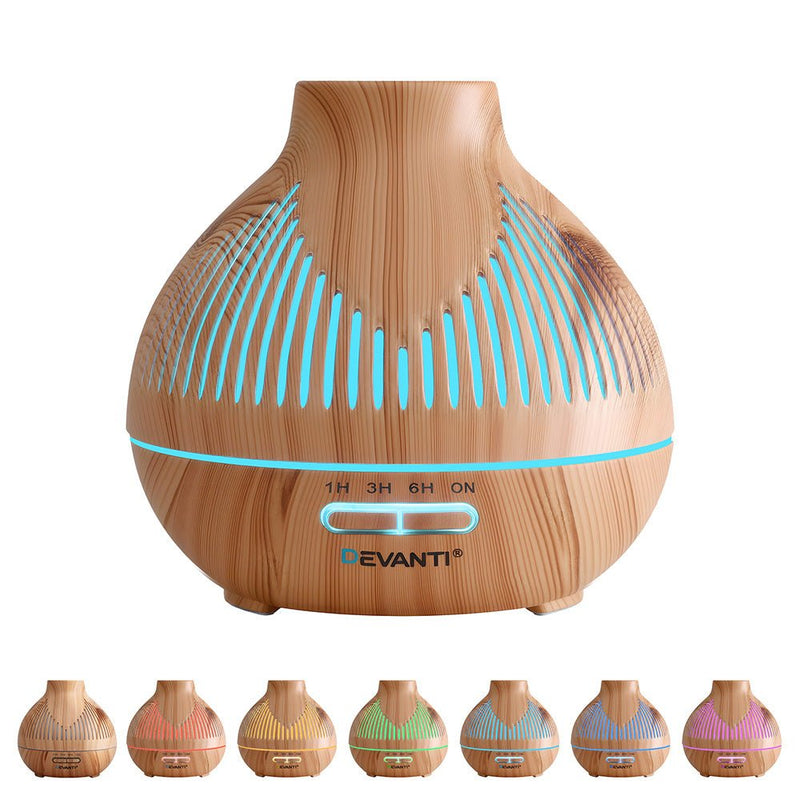 Danoz AromaSmart - Forest Light Wood Grain Ultrasonic Aroma Diffuser & Humidifier Combo - danozdirect