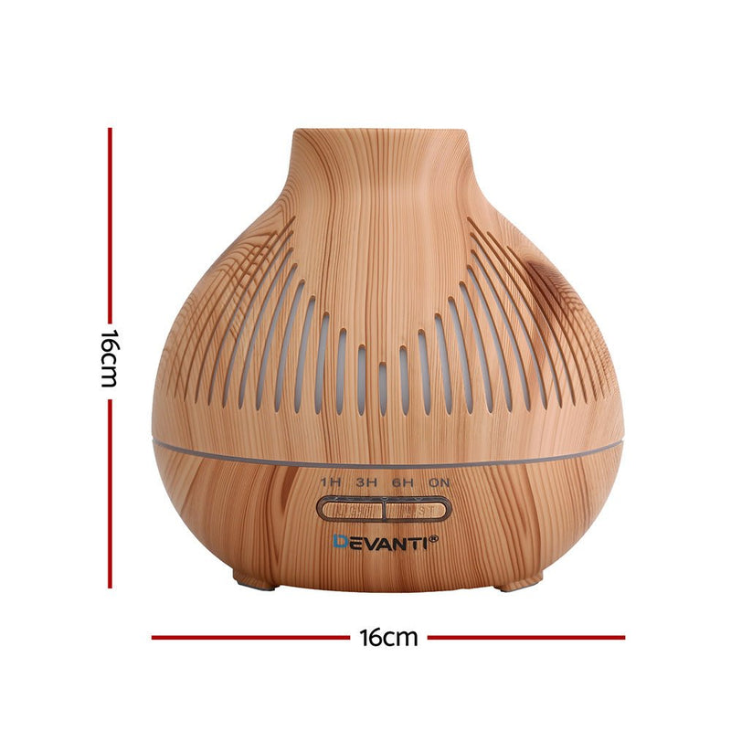 Danoz AromaSmart - Forest Light Wood Grain Ultrasonic Aroma Diffuser & Humidifier Combo - danozdirect