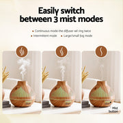 Danoz AromaSmart - Forest Light Wood Grain Ultrasonic Aroma Diffuser & Humidifier Combo - danozdirect