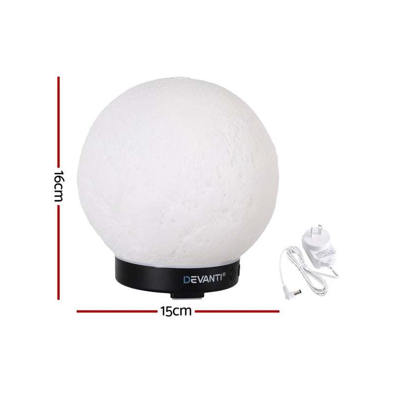 Danoz AromaSmart Devanti Ultrasonic Aroma Diffuser Aromatherapy Moon Lamp 100ml - danozdirect