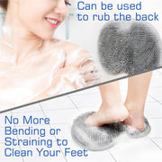 Danoz Bathrooms - Shower Foot Scrubber Mat Back Washer Exfoliating Bath Wash Pad Wall Mounted Slip Suction Cups for Use in Cleaner Men and Women - Buy 1 Get 1 Free! - danozdirect
