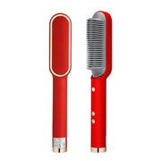 Danoz Beauty - 2 In 1 Hair Straightening Brush Negative Ion, Heating Comb Multifunctional Hair Curler Curling Iron Stying Tool - danozdirect