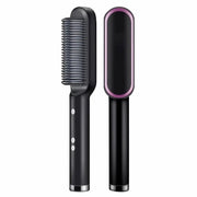 Danoz Beauty - 2 In 1 Hair Straightening Brush Negative Ion, Heating Comb Multifunctional Hair Curler Curling Iron Stying Tool - danozdirect