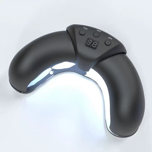 Danoz Beauty - Black Portable UV LED Nail Lamp - Open Arch Dryer for Gel Polish with Smart Sensor & 3 Timers - danozdirect